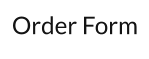 Order Form